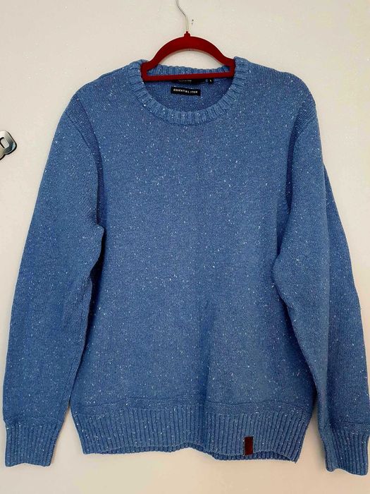 Reserved Sweter Niebieski Nakrapiany Melanż
