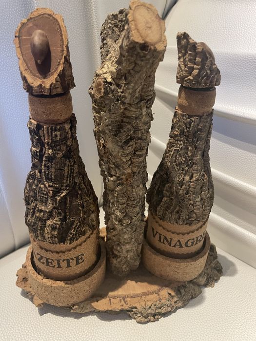 Galheteiro em madeira e cortiça novo