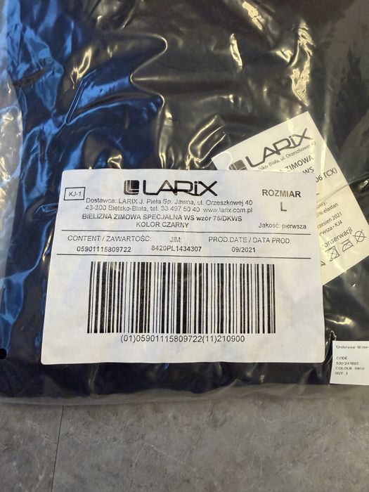 Bielizna zimowa specjalna WS
