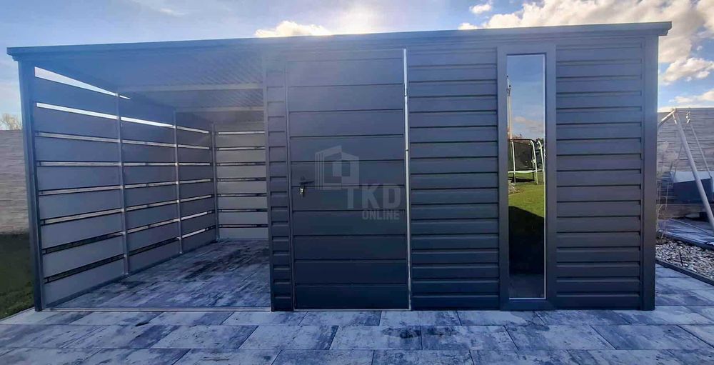 Schowek - domek ogrodowy 3x3m - wiata 3m - drzwi - okno  TS1203