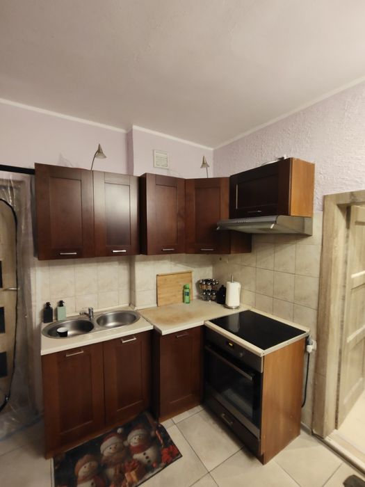 Kuchnia Black Red White drewniane fronty