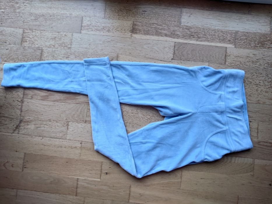 Welurowe Legginsy push up błękitne, Mielczarkowski xs