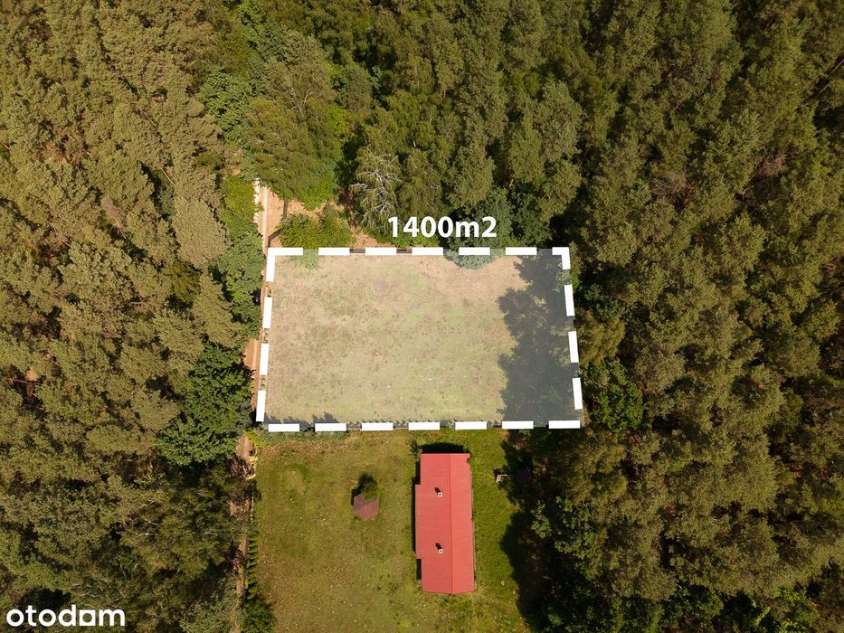 1400 m² przy ścianie lasu | MPZP | Woda miejska |
