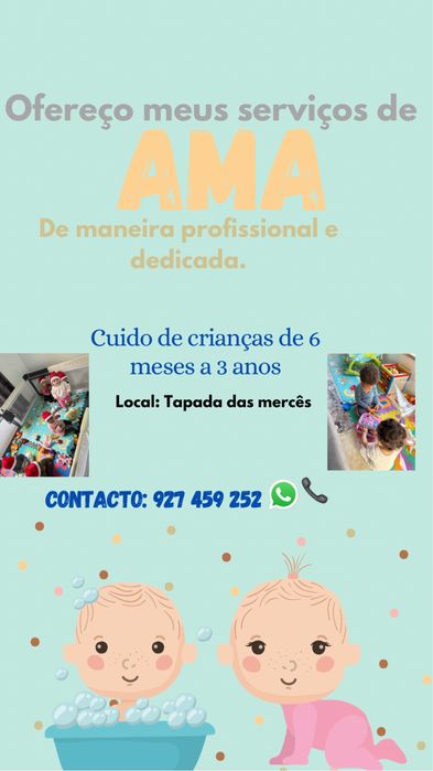 Cuidadora de crianca/ Ama com experiencia