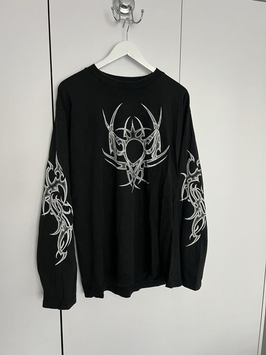 Merch Heavy Metal longsleeve faded spiral old school Y2k  Sk8 Opium