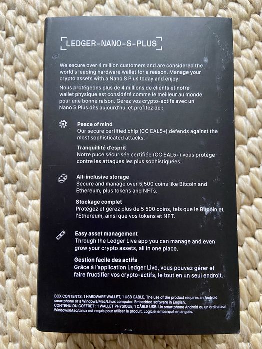 Криптовалютний гаманець Ledger Nano S Plus Original Matte Black