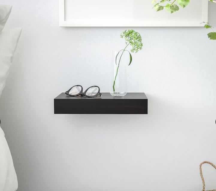 Prateleira de parede, preto-castanho, 30x26 cm como novas