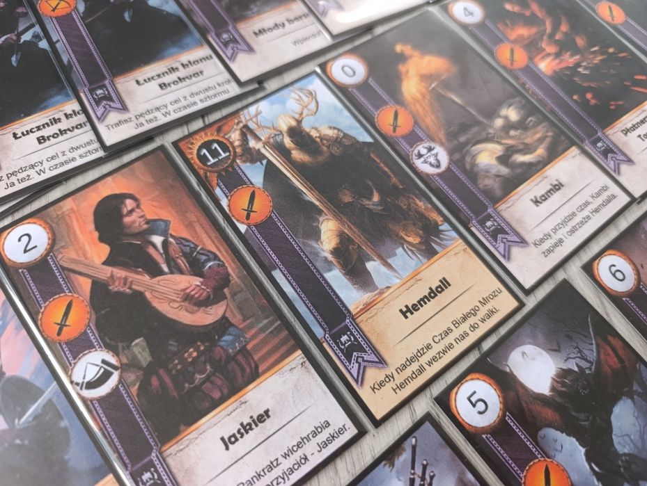 SKELLIGE karty do gry w gwinta WIEDŹMIN gwint