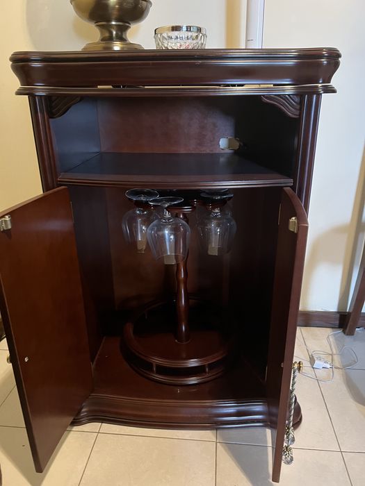 Móvel TV/bar em madeira