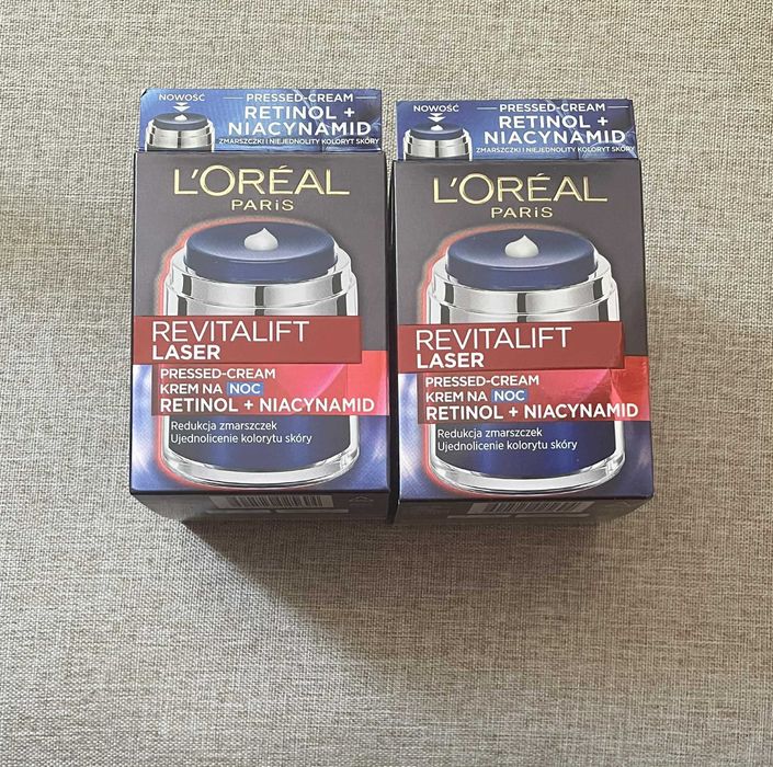 Krem L'Oreal Paris Revitalift Laser Pressed Cream Retinol i Niacynamid na noc 2x50ml