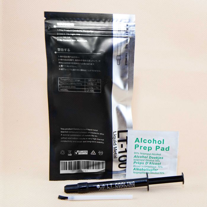 Термопаста рідкий метал TERMAGIC LT-100 / CSGR для CPU/GPU, 1–3 г