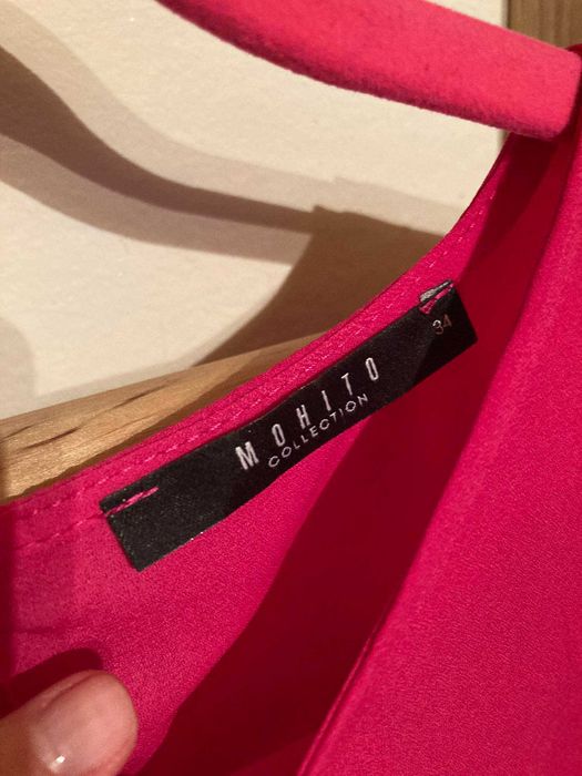 bluzka czerwona z falbanką