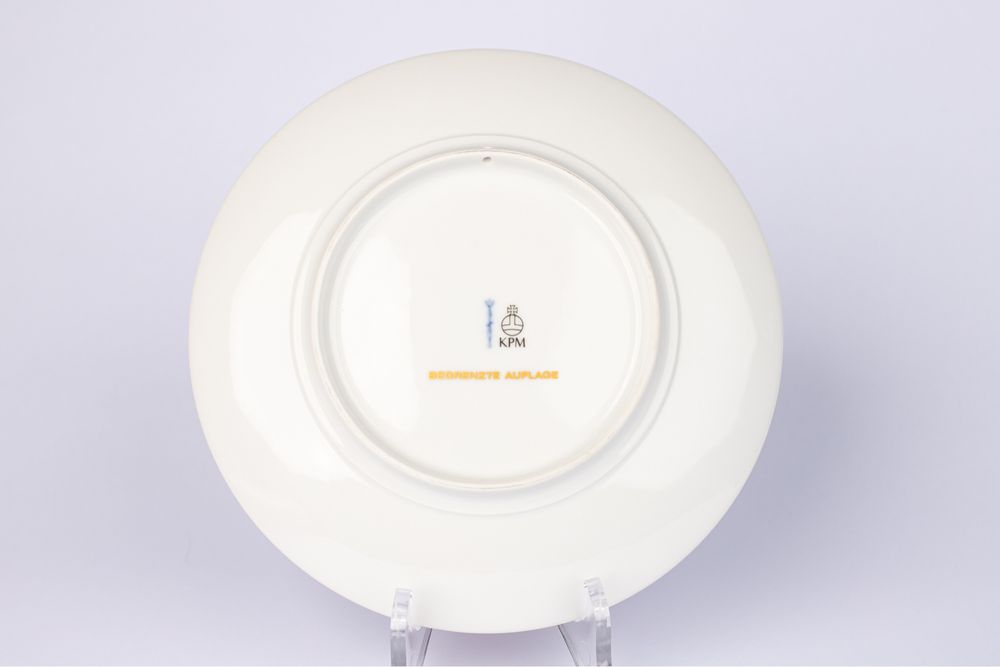 KPM talerz kolekcjonerski seria świąteczna 1992 r porcelana kobalt