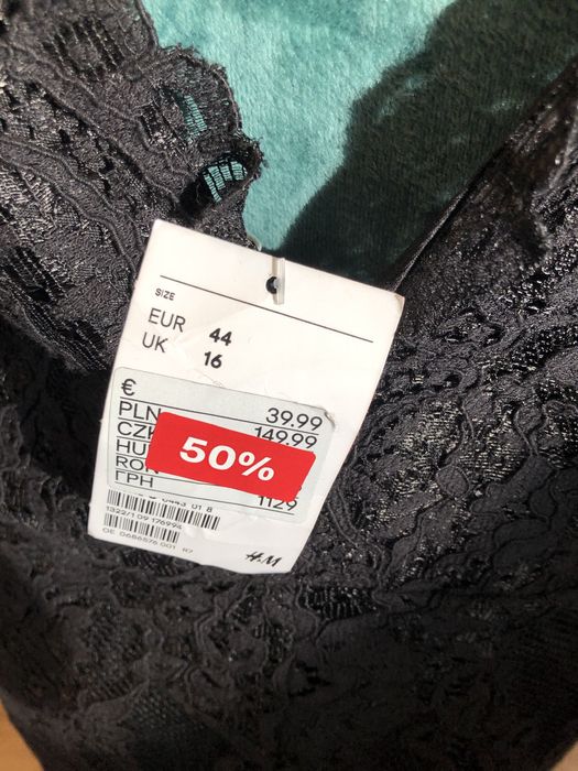 Sukienka koronkowa mala czarna h&m rozmiar 42/40