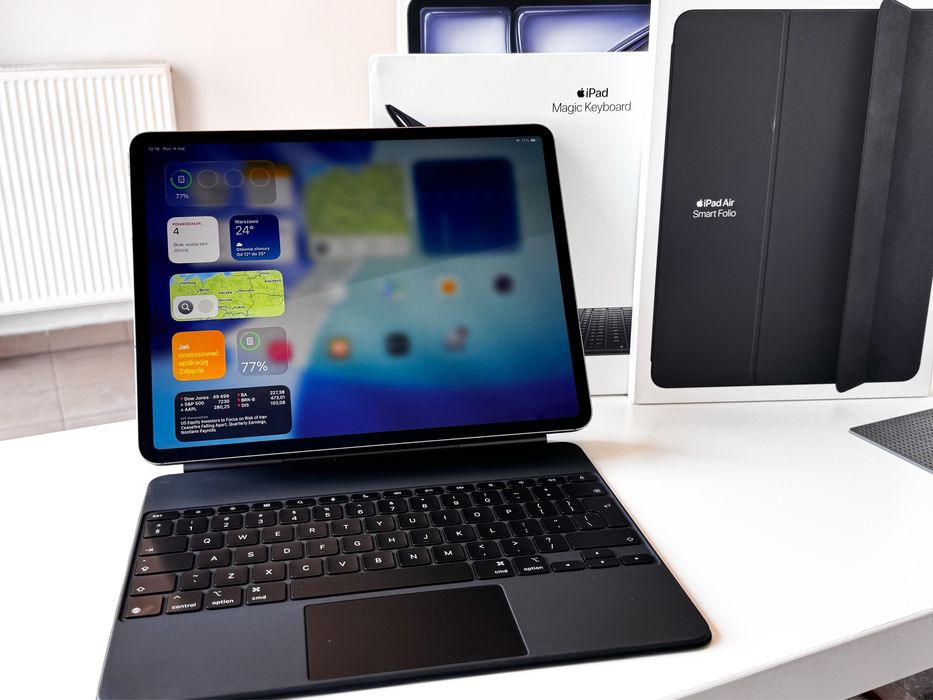 iPad Air 13 cali M3 2025 512 GB WiFi + Cellular Ciemno Szary 100% bateria + Magic Keyboard + Smart Folio Gwarancja Producenta