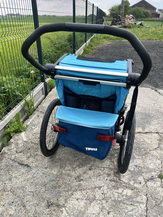 Riksza wozek rowerowy spacerowka Thule Cross single stan super