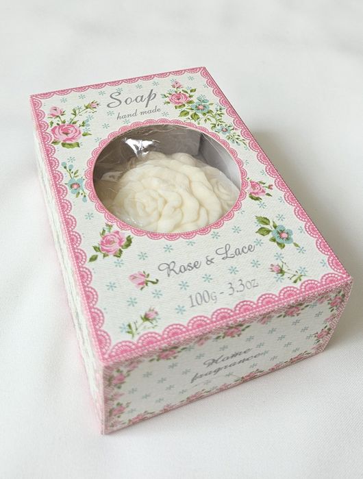 English Home eleganckie mydełko na prezent róża hand made