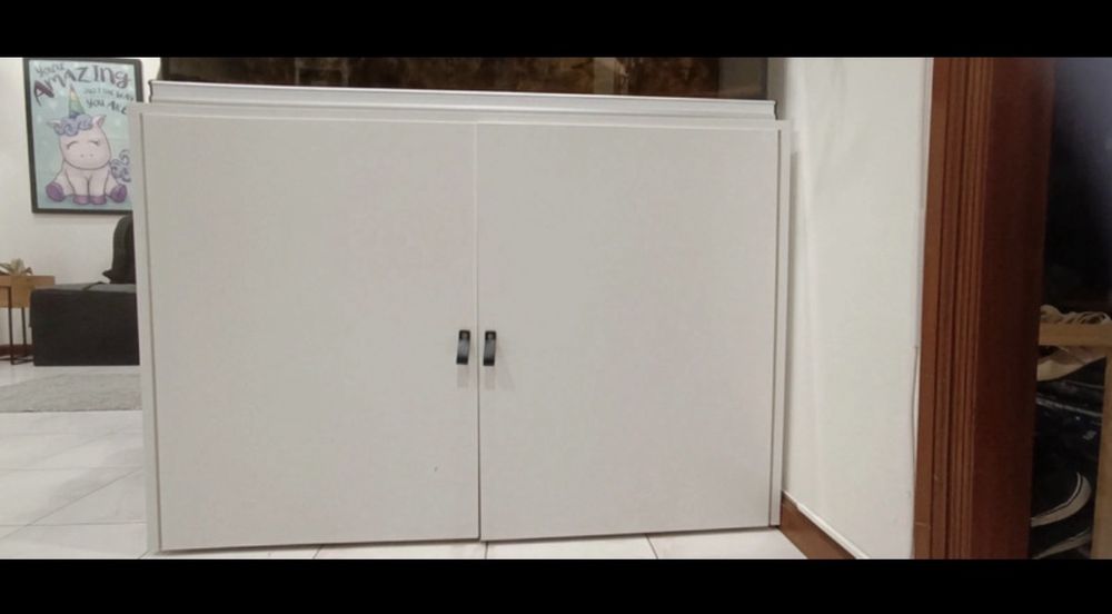 Aquário 170L + Móvel lacado Branco/Negociável