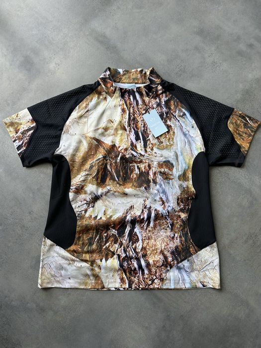 Оригінальна чоловіча спортивна футболка Nike x Drake NOCTA Running 1/2 Zip Top Camo T-Shirt