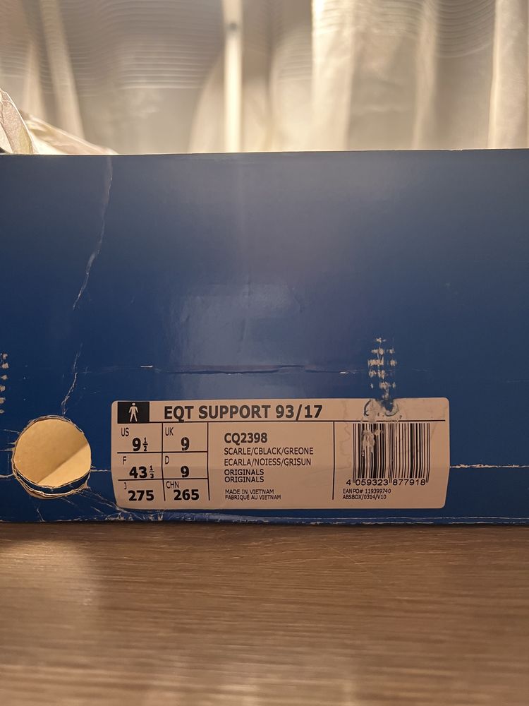 Adidas eqt support 93/17 blue discount