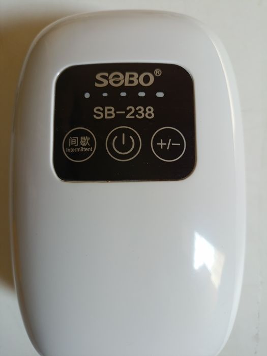 Акумуляторний компресор для акваріума sobo sb238 , до 185 г, 2х3 л/хв