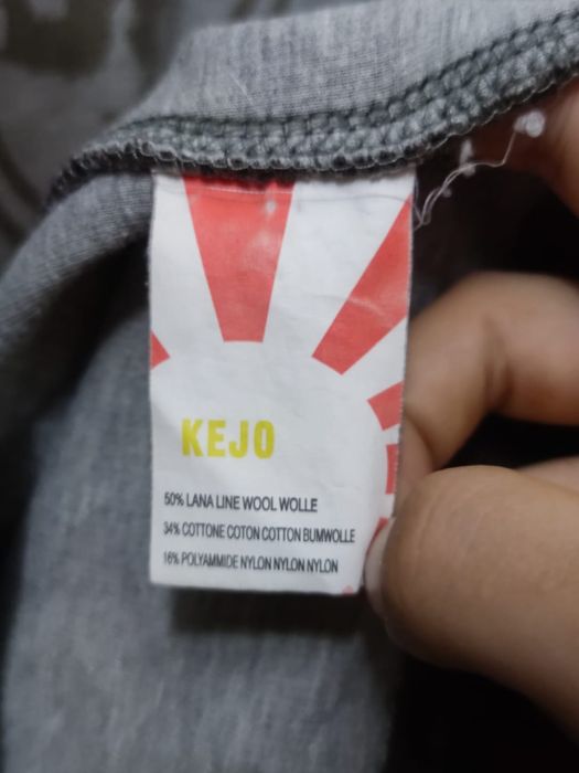 Sweter sweterek XXL męski brązowy kremowy Kejo wełniany wełna bluza ho