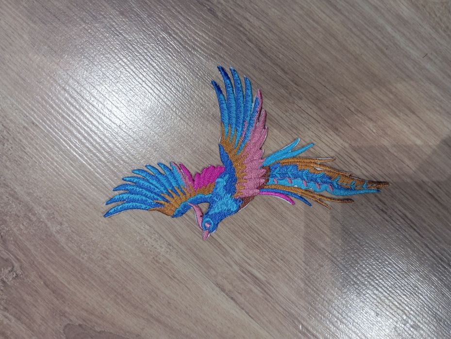 Naszywka naprasowanka ptak feniks paw