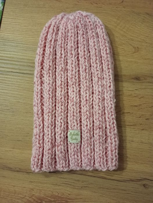 Czapka zimowa beanie rękodzieło