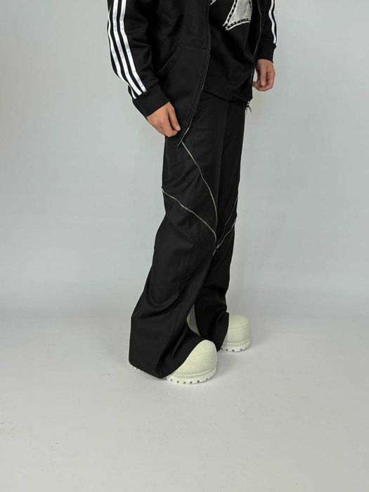 Rick Owens banana cut drkshdw клеш штаны черные кльош штани чорні M L
