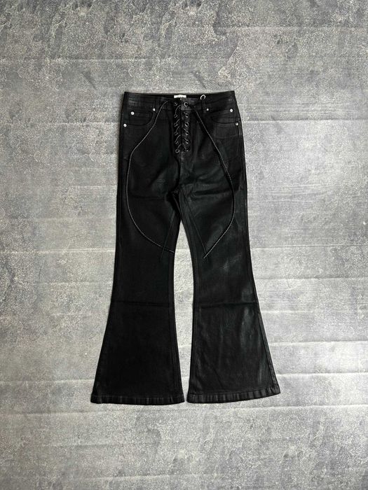 Джинси чорні faded archive черные джинсы distressed black waxed S M L