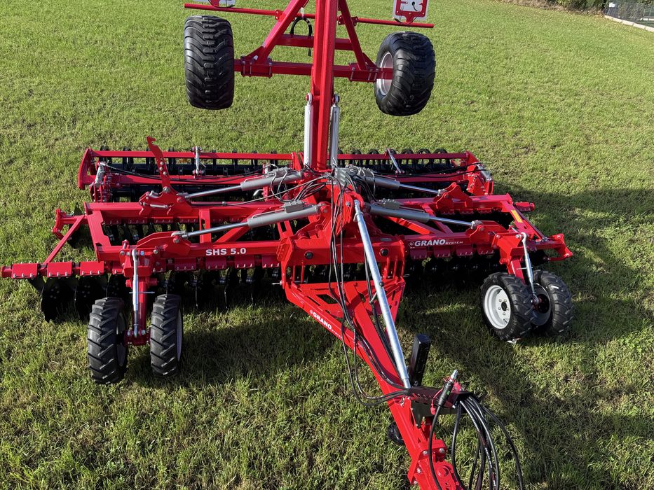 Brona talerzowa hydrauliczna Shark SHS 5,0 m Grano System z wózkiem NOWY TYP