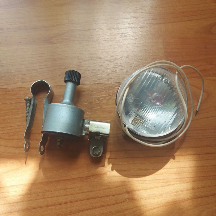 Zestaw rowerowy lampa +dynamo PRL