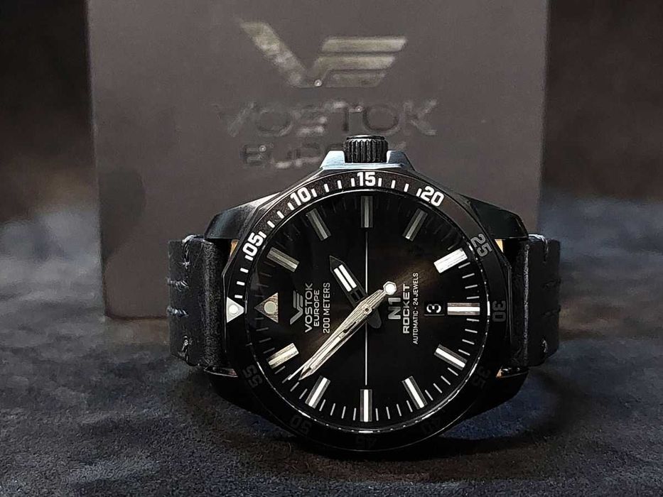 Vostok Europe N-1 Rocket NH35-225C617 automatyczny czarny SUPER SET zegarek męski