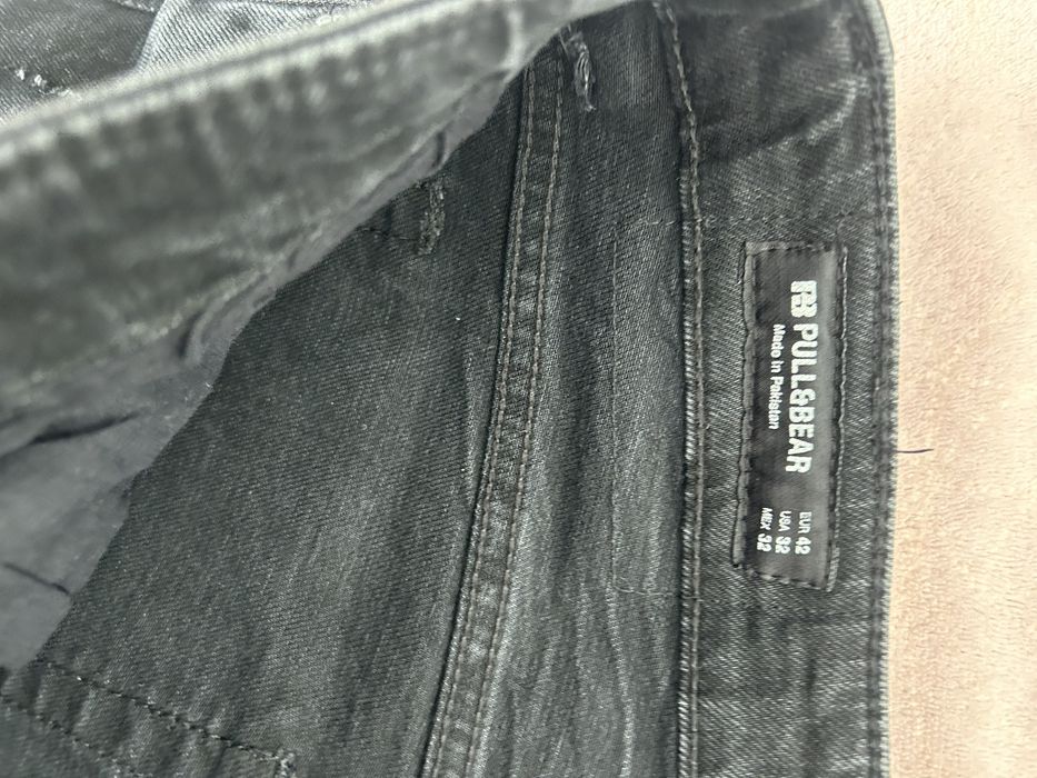 #Pull &Bear spodnie jeansowe czarne M