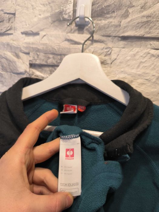 Bluza Polarowa Strauss Half-Zip Zielona Logo