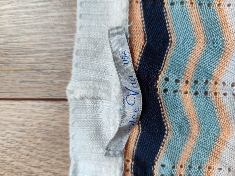 Krótki rozpinany sweter vintage S/M Dolce Vita bolerko, narzutka 36/38