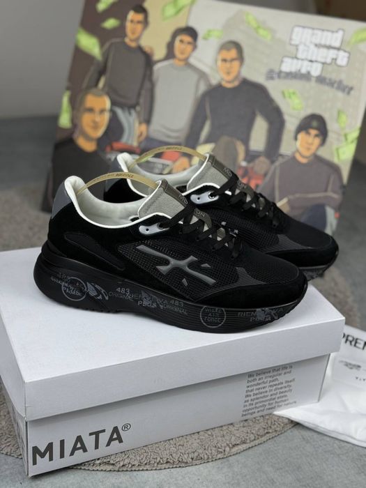 Premiata moerun 7297 black кросівки премиата кросовки mase
