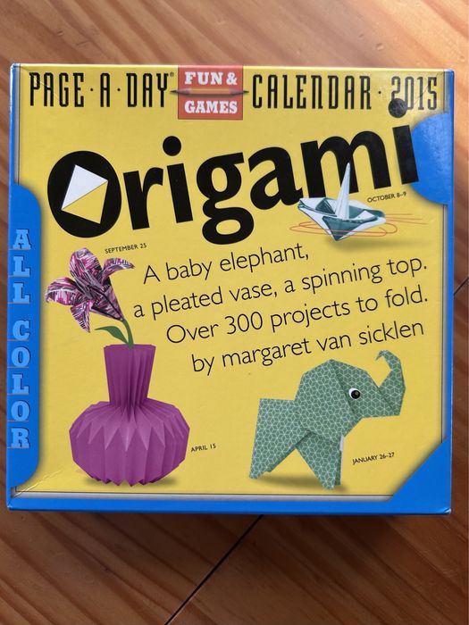 Origami - calendário