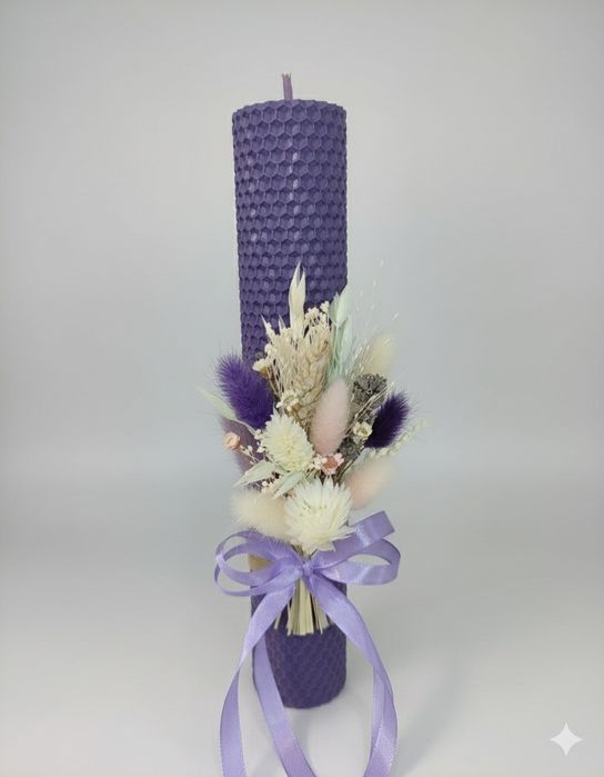 Стрітенські та Великодні декоровані  свічки із вощини