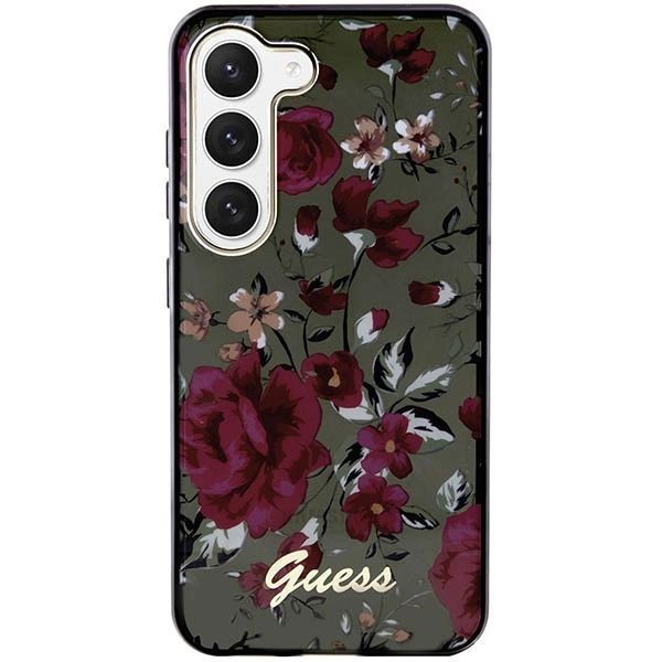 Etui Guess Flower Collection na Samsung Galaxy S23 - zielone
