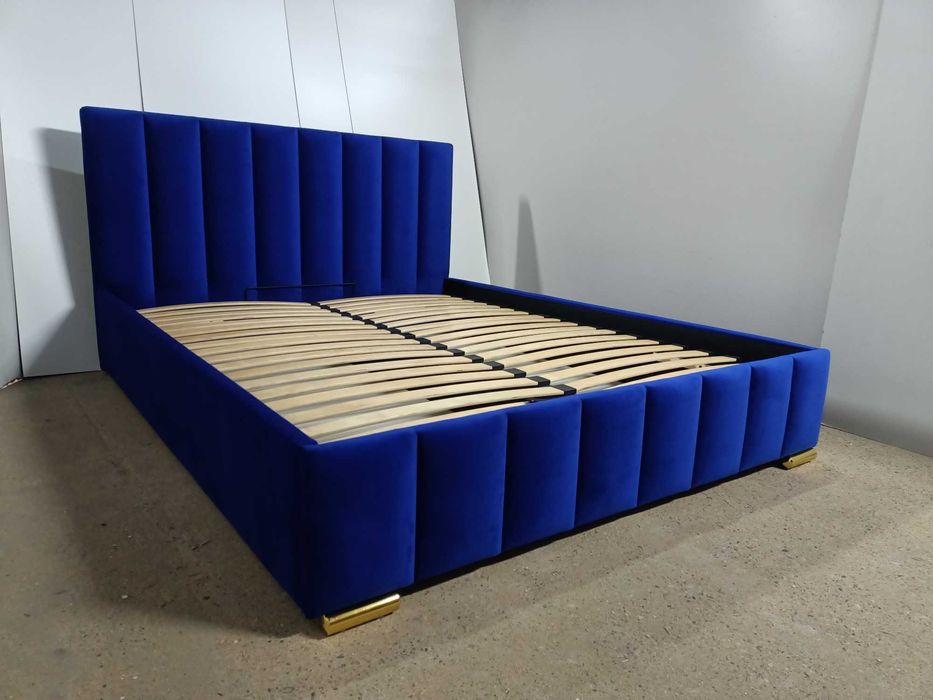 PRODUCENT OKAZJA Łóżko Tapicerowane Stelaż Metalowy Pojemnik