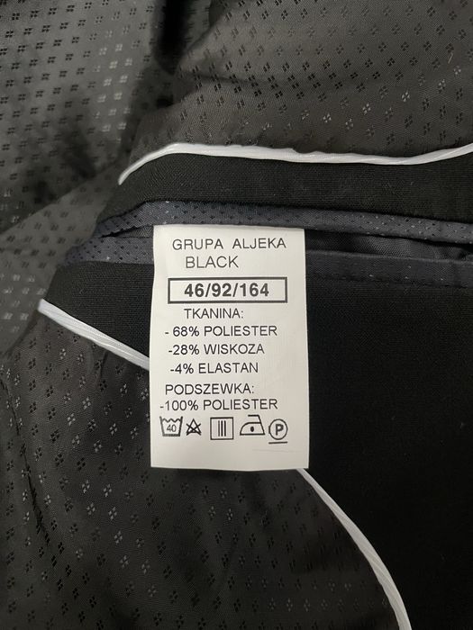 Męski garnutur czarny