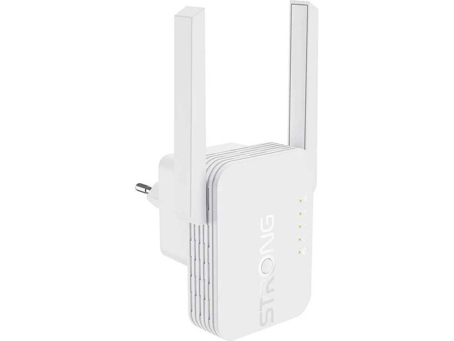 STRONG 300Mbit/s WLAN Verstärker Repeater, WLAN Internet Verstärker Extender, 100Mbit/s-Port, Access Point, Einfache Einrichtung, LED-Signalanzeige