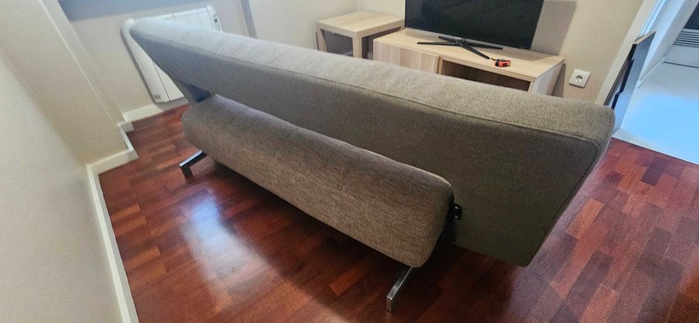 Sofá cama em tecido