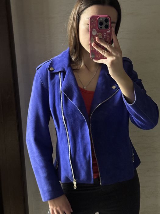 Шикарна замшева косуха куртка Uterque