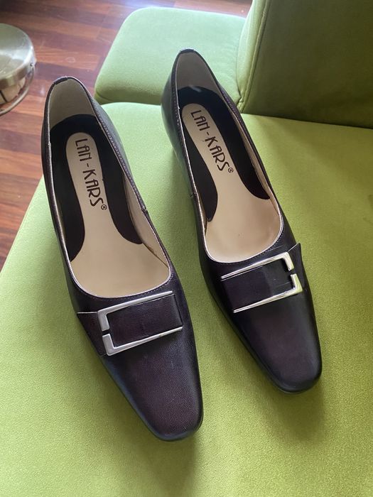 Lan - Kars buty czółenka klamra brązowe wygodne niski obcas r 38 nowe