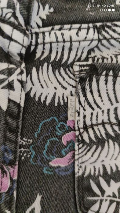 Levis legging jegginsy rurki jeansy szare w liscie