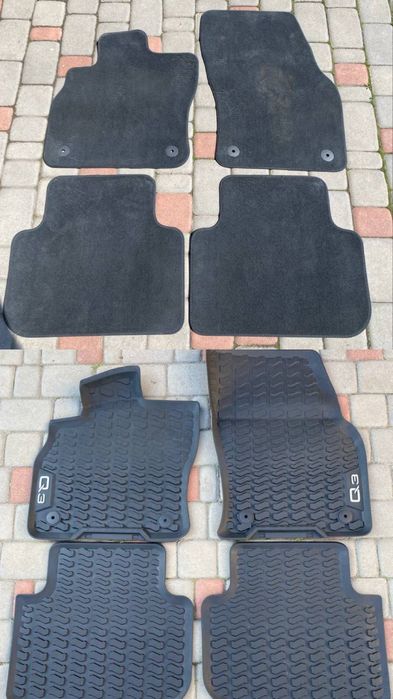 Audi Q3 83a 2019+ гумові резинові килимки текстильні поліки коврики