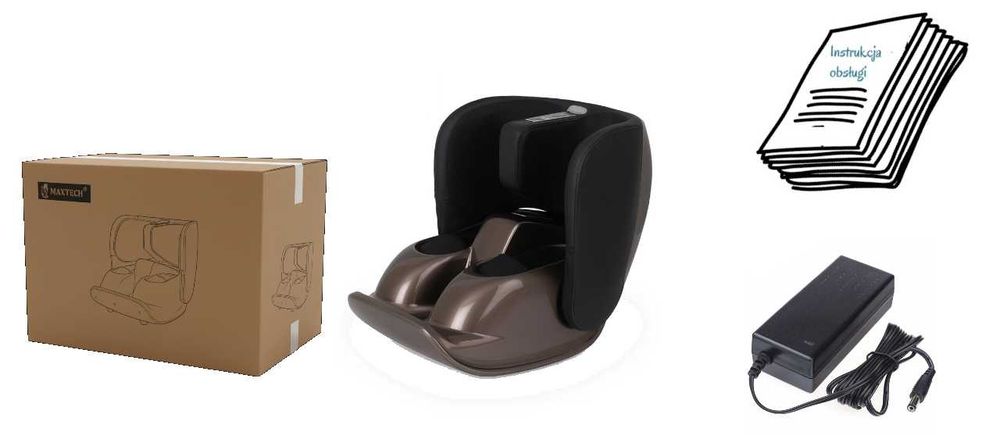 Masażer stóp i łydek Uciskowy z rolkami Shiatsu wibracją grzaniem