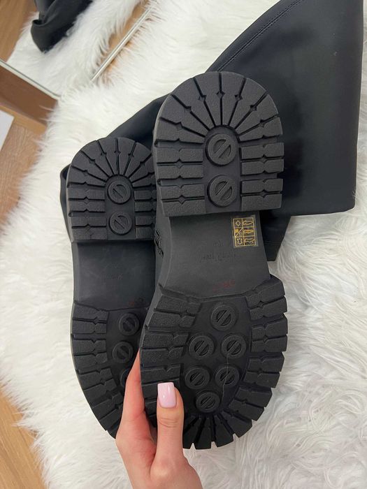 чорні чоботи ботфорди vitto rossi / чоботи високі / чоботи труби